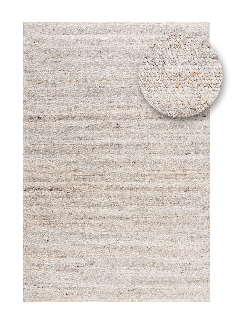 Håndvævet tæppe KM Home Passion 300x400 cm Sand - Sand - Tekstiler - Tæpper - Moderne tæppe - Uldtæppe