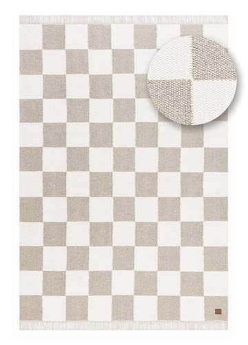 Håndvævet tæppe Nordic Check 200x300 cm - Grå - Tekstiler - Tæpper - Moderne tæppe - Uldtæppe