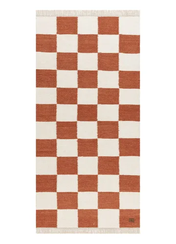 Håndvævet tæppe Nordic Check 75x200 cm