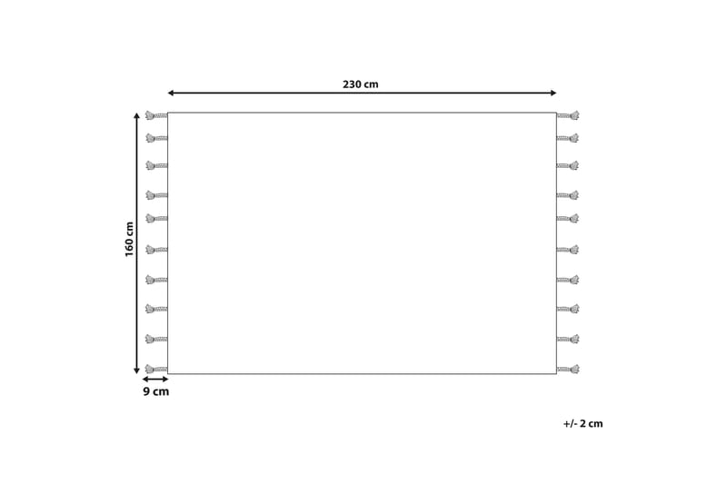 Hajipur Ryetæppe 160x230 cm - Beige - Tekstiler - Tæpper - Moderne tæppe - Bomuldstæpper