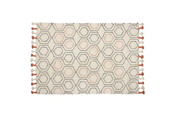 Hajipur Ryetæppe 160x230 cm - Beige - Tekstiler - Tæpper - Moderne tæppe - Bomuldstæpper