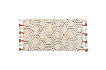 Hajipur Ryetæppe 80x150 cm - Beige - Tekstiler - Tæpper - Moderne tæppe - Bomuldstæpper