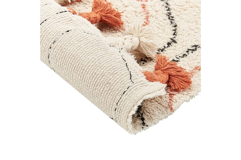 Hajipur Ryetæppe 80x150 cm - Beige - Tekstiler - Tæpper - Moderne tæppe - Bomuldstæpper