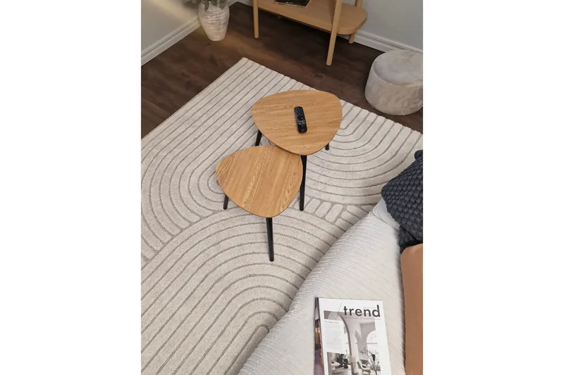 Halder Wiltontæppe 160x230 cm Rektangulær - Beige - Tekstiler - Tæpper - Moderne tæppe - Wiltontæpper