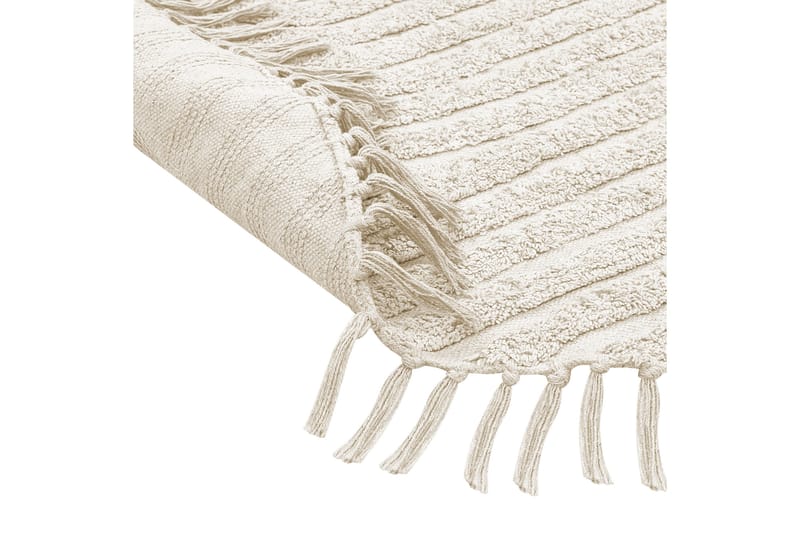 Halfeti Ryetæppe 140 cm Rund - Beige - Tekstiler - Tæpper - Moderne tæppe - Bomuldstæpper