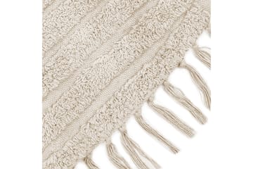 Halfeti Ryetæppe 140 cm Rund - Beige - Tekstiler - Tæpper - Moderne tæppe - Bomuldstæpper