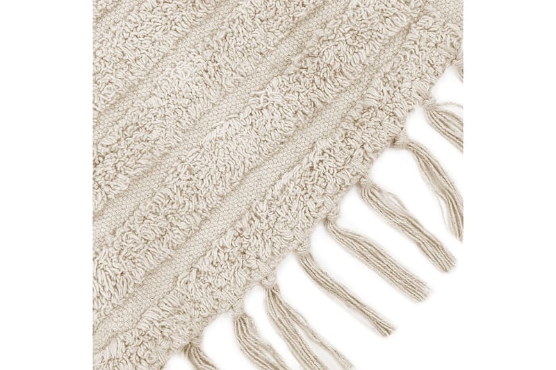 Halfeti Ryetæppe 140 cm Rund - Beige - Tekstiler - Tæpper - Moderne tæppe - Bomuldstæpper
