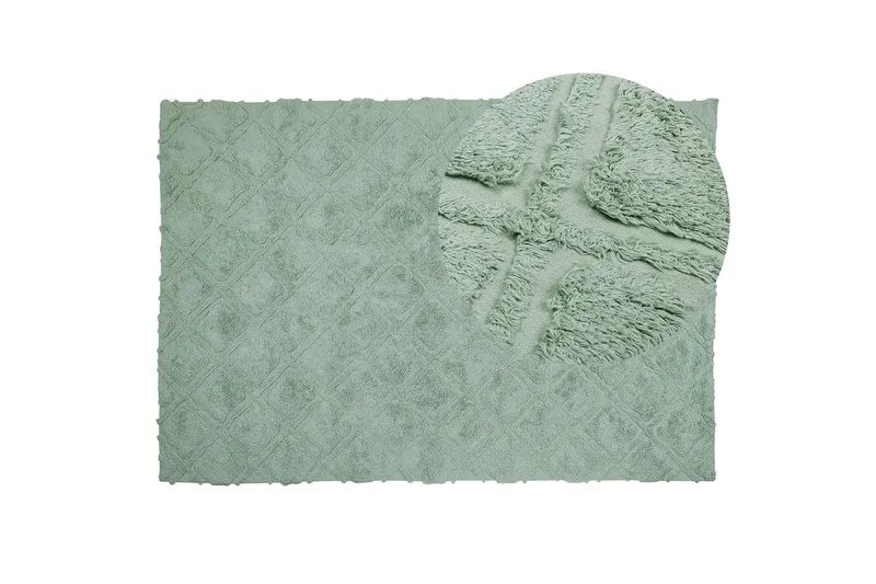 Hatay Ryetæppe 140x200 cm - Grøn - Tekstiler - Tæpper - Moderne tæppe - Ryatæpper