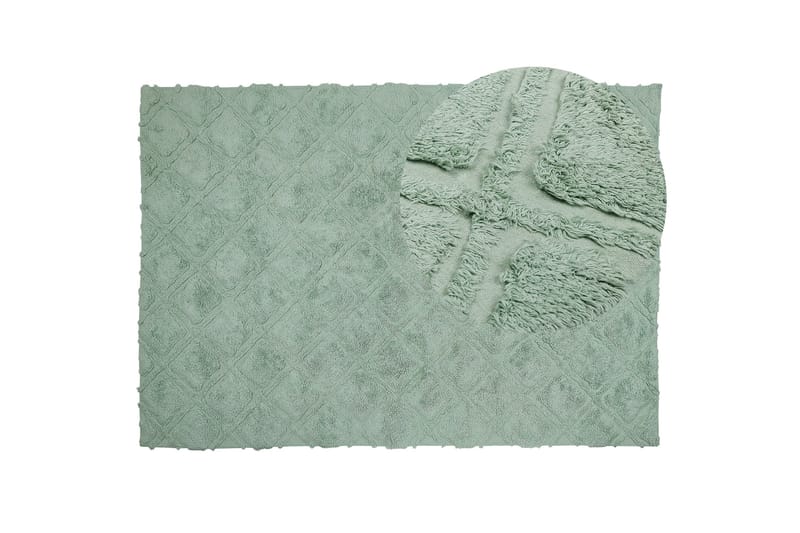 Hatay Ryetæppe 160x230 cm - Grøn - Tekstiler - Tæpper - Moderne tæppe - Ryatæpper