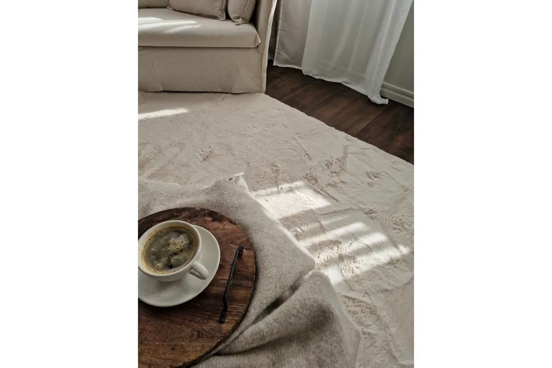 Heaven Deluxe Tæppe 160x230 cm - Natur - Tekstiler - Tæpper - Moderne tæppe - Ryatæpper