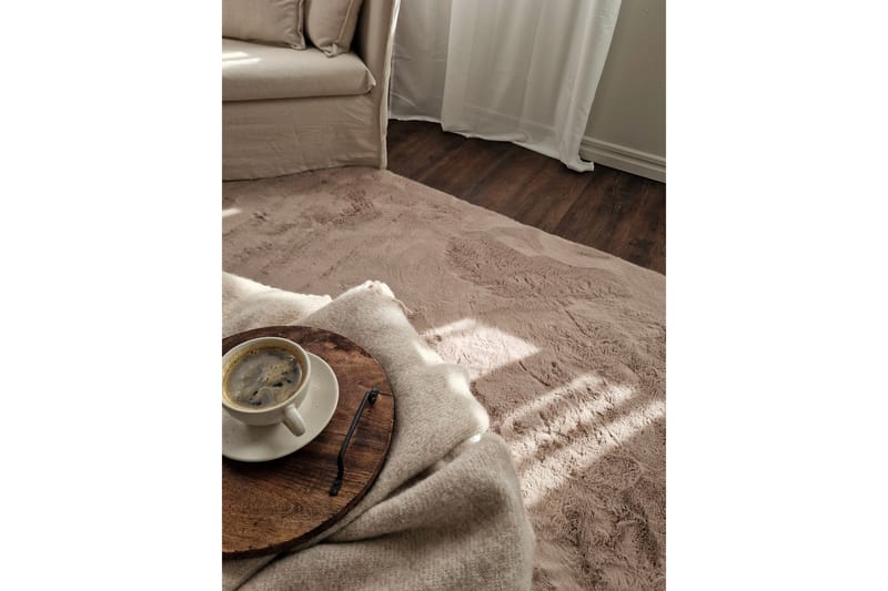 Heaven Deluxe Tæppe 160x230 cm - Taupe - Tekstiler - Tæpper - Moderne tæppe - Ryatæpper