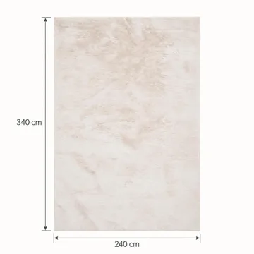 Heaven Stor Rektangulær Ryamåtte & Luggmåtte 240x340 cm - Beige - Tekstiler - Tæpper - Moderne tæppe - Ryatæpper