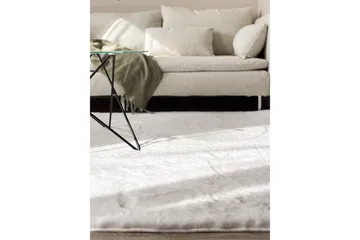 Heaven Stor Rektangulær Ryamåtte & Luggmåtte 240x340 cm - Hvid - Tekstiler - Tæpper - Moderne tæppe - Ryatæpper