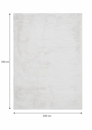 Heaven Stor Rektangulær Ryamåtte & Luggmåtte 240x340 cm - Hvid - Tekstiler - Tæpper - Moderne tæppe - Ryatæpper