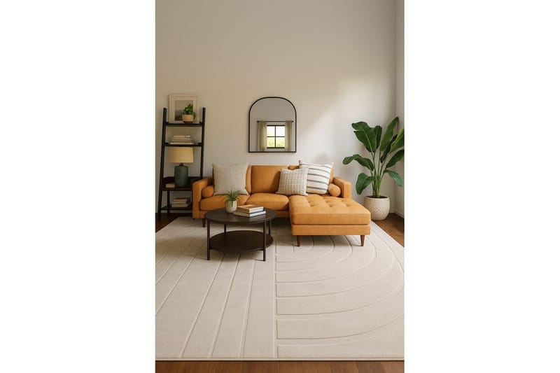 Heaven Trend Maskinvævet tæppe 160x230 cm - Beige - Tekstiler - Tæpper - Moderne tæppe - Wiltontæpper