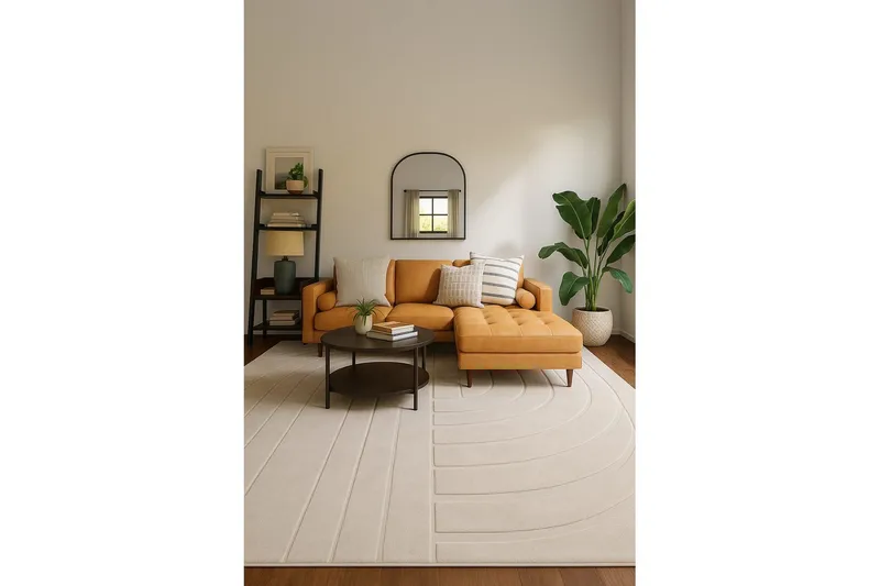 Heaven Trend Maskinvævet tæppe 160x230 cm - Beige - Tekstiler - Tæpper - Moderne tæppe - Wiltontæpper