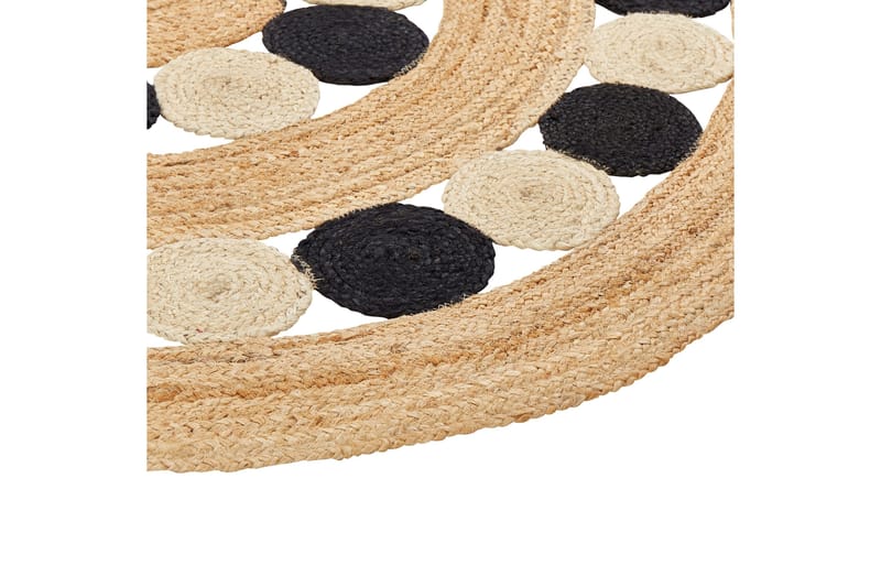 Hovit Jutetæppe 140 cm Rund - Beige - Tekstiler - Tæpper - Moderne tæppe - Sisaltæpper