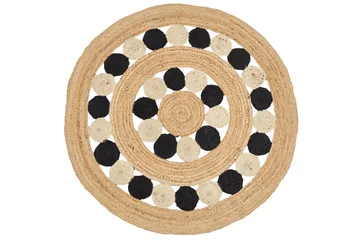 Hovit Jutetæppe 140 cm Rund - Beige - Tekstiler - Tæpper - Moderne tæppe - Sisaltæpper