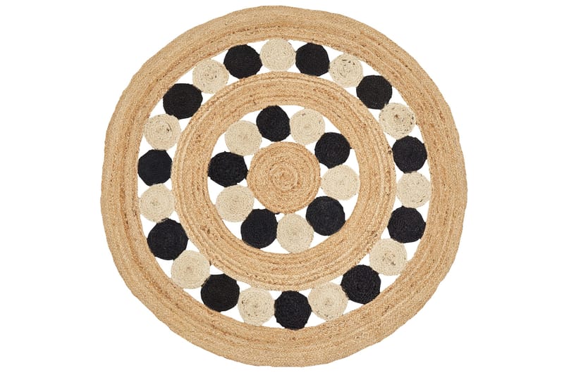 Hovit Jutetæppe 140 cm Rund, Beige