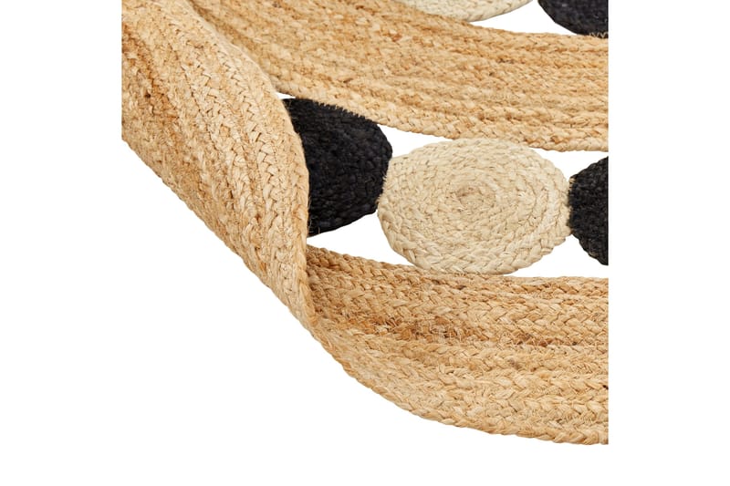 Hovit Jutetæppe 140 cm Rund - Beige - Tekstiler - Tæpper - Moderne tæppe - Sisaltæpper