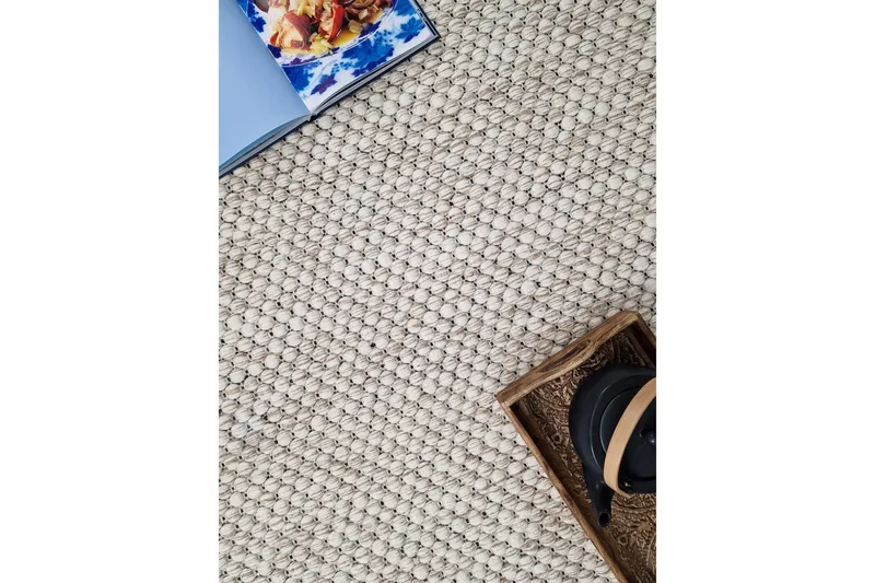 Hury Uldtæppe Ø300 cm Rund - Creme - Tekstiler - Tæpper - Moderne tæppe - Uldtæppe