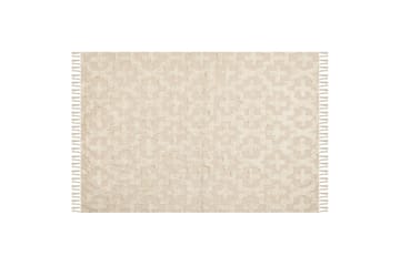 Itangar Bomuldstæppe 140x200 cm - Beige - Tekstiler - Tæpper - Moderne tæppe - Bomuldstæpper