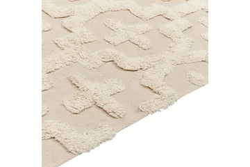 Itangar Bomuldstæppe 140x200 cm - Beige - Tekstiler - Tæpper - Moderne tæppe - Bomuldstæpper