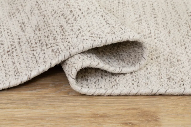 Junna Uldtæppe 200x300 cm Rektangulær - Beige - Tekstiler - Tæpper - Moderne tæppe - Uldtæppe