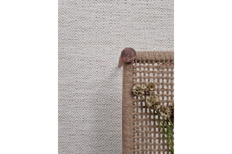 Junna Uldtæppe 200x300 cm Rektangulær - Beige - Tekstiler - Tæpper - Moderne tæppe - Uldtæppe