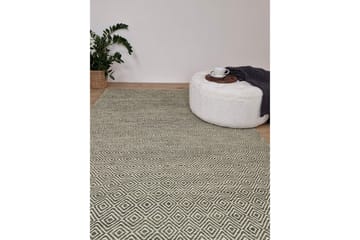 Junna Uldtæppe 240x340 cm Rektangulær - Grøn - Tekstiler - Tæpper - Moderne tæppe - Uldtæppe