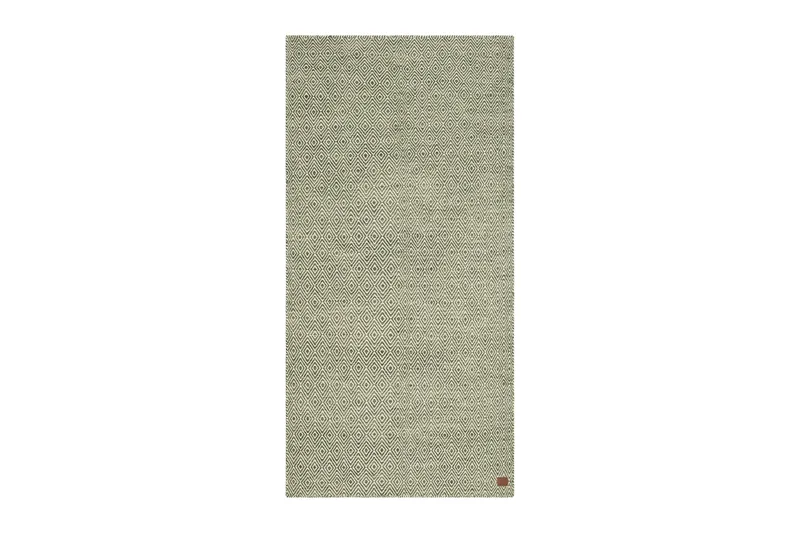 Junna Uldtæppe 75x200 cm Oval, Grøn