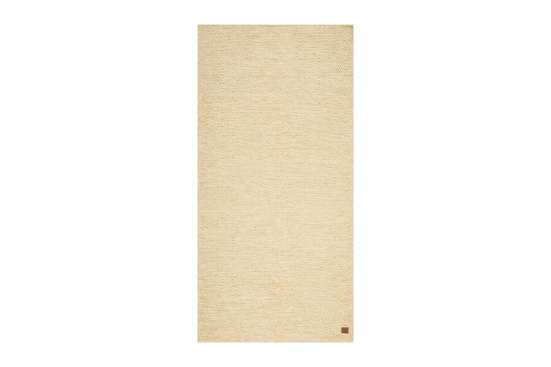 Junna Uldtæppe 75x200 cm Oval - Gul - Tekstiler - Tæpper - Moderne tæppe - Uldtæppe