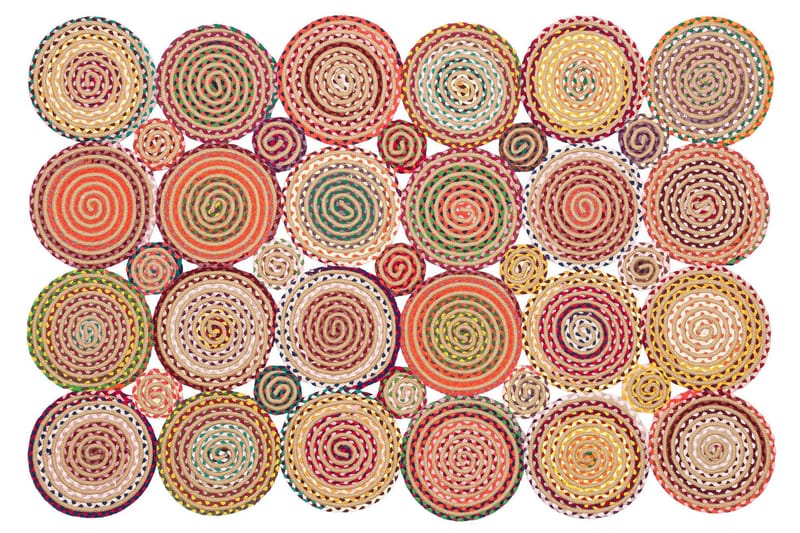 Nayar Jute-tæppe 90x150 cm Rektangulær - Flerfarvet - Tekstiler - Tæpper - Moderne tæppe - Jutemåtter & hampemåtter