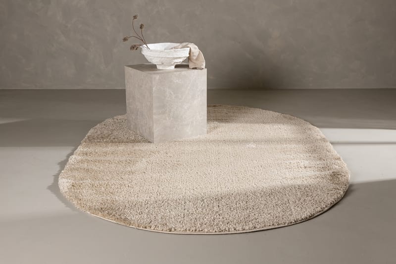 Walter Jute tæppe 240x340 cm Oval - Beige - Tekstiler - Tæpper - Moderne tæppe - Jutemåtter & hampemåtter