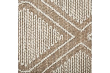 Kacem Bomuldstæppe 160x230 cm - Beige - Tekstiler - Tæpper - Moderne tæppe - Bomuldstæpper