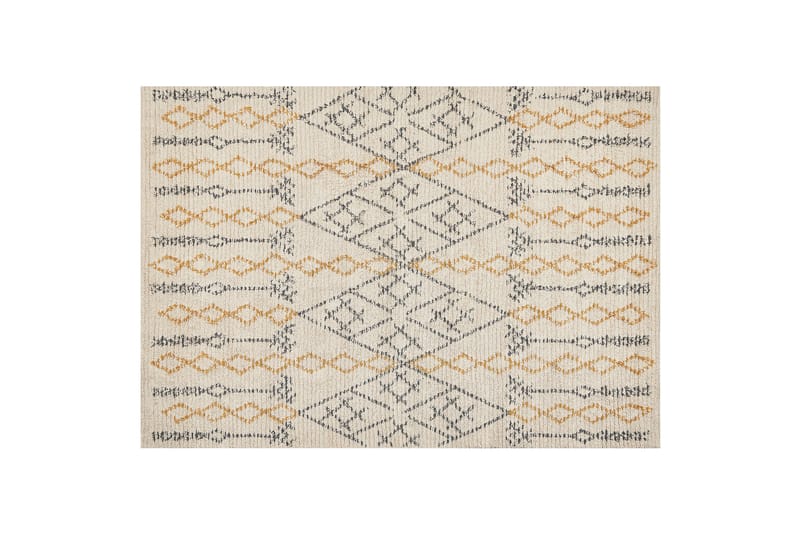 Kadapa Bomuldstæppe 160x230 cm - Gul - Tekstiler - Tæpper - Moderne tæppe - Bomuldstæpper