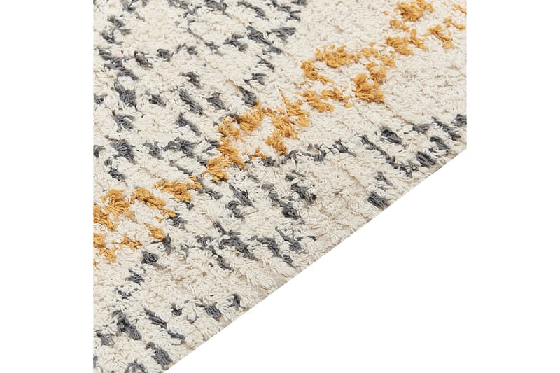 Kadapa Bomuldstæppe 80x150 cm - Gul - Tekstiler - Tæpper - Moderne tæppe - Bomuldstæpper