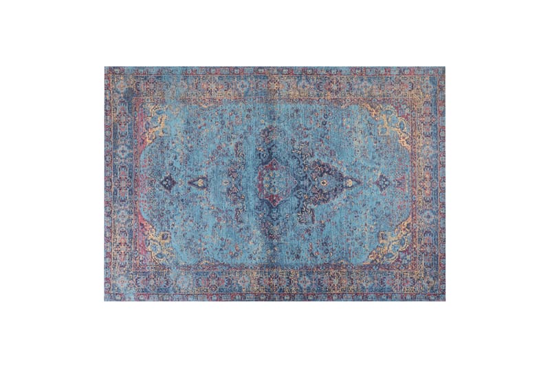 Kansu Bomuldstæppe 160x230 cm - Blå - Tekstiler - Tæpper - Moderne tæppe - Bomuldstæpper