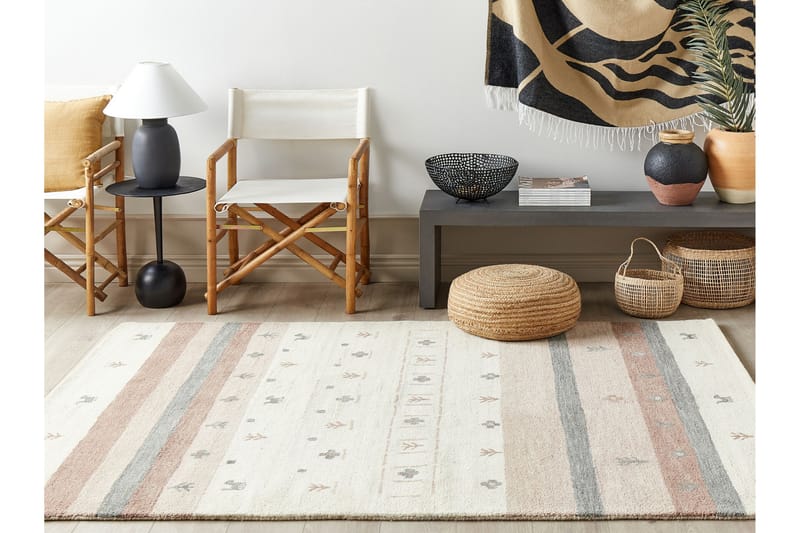 Karli Ryetæppe 160x230 cm - Beige - Tekstiler - Tæpper - Moderne tæppe - Ryatæpper