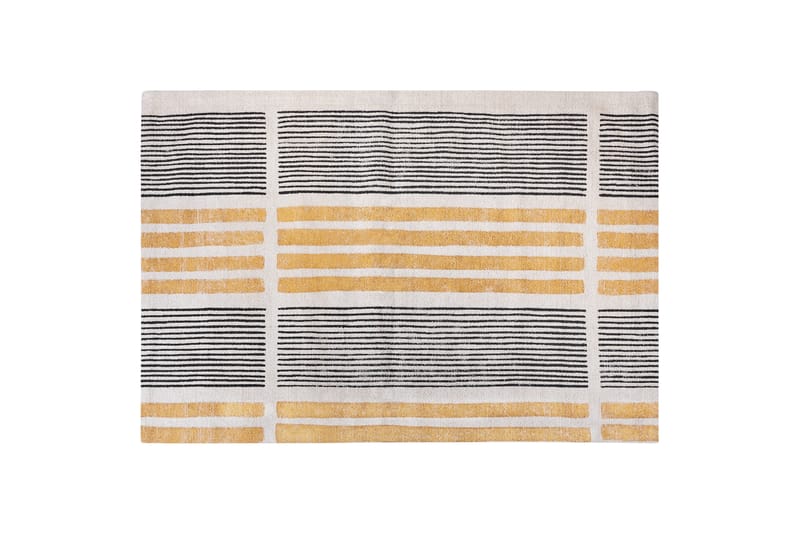 Katra Bomuldstæppe 200x300 cm - Gul - Tekstiler - Tæpper - Moderne tæppe - Ryatæpper