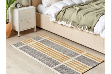 Katra Ryetæppe 80x150 cm - Gul - Tekstiler - Tæpper - Moderne tæppe - Bomuldstæpper