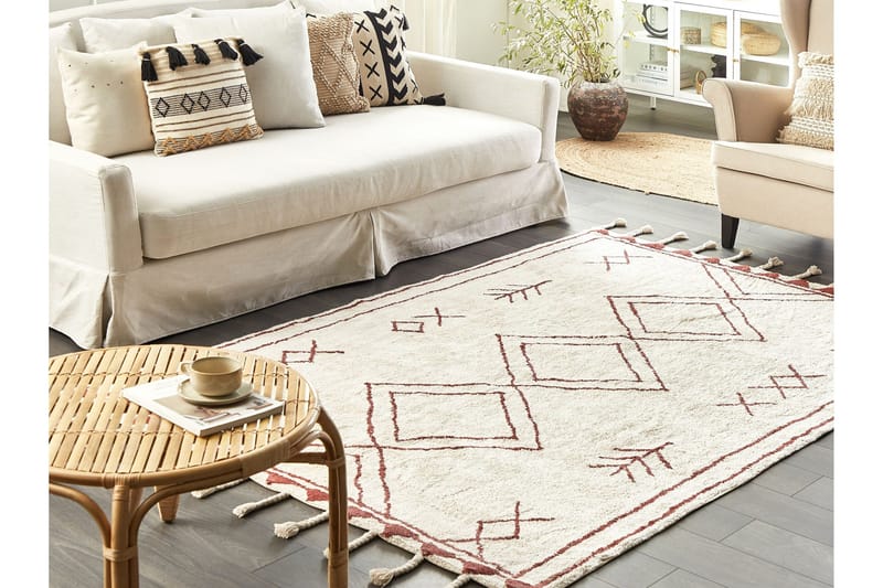 Kenitra Bomuldstæppe 160x230 cm - Sort/hvid - Tekstiler - Tæpper - Moderne tæppe - Bomuldstæpper