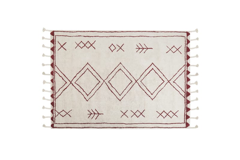 Kenitra Bomuldstæppe 160x230 cm - Sort/hvid - Tekstiler - Tæpper - Moderne tæppe - Bomuldstæpper