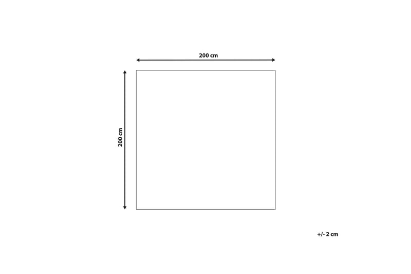 Keskin Uldtæppe 200x200 cm Kvadratisk - Beige - Tekstiler - Tæpper - Moderne tæppe - Uldtæppe