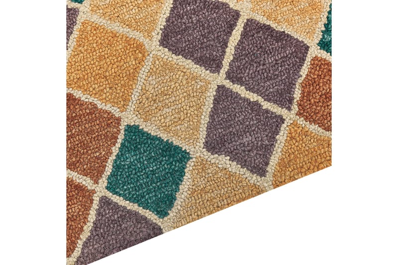 Keskin Uldtæppe 200x200 cm Kvadratisk - Beige - Tekstiler - Tæpper - Moderne tæppe - Uldtæppe