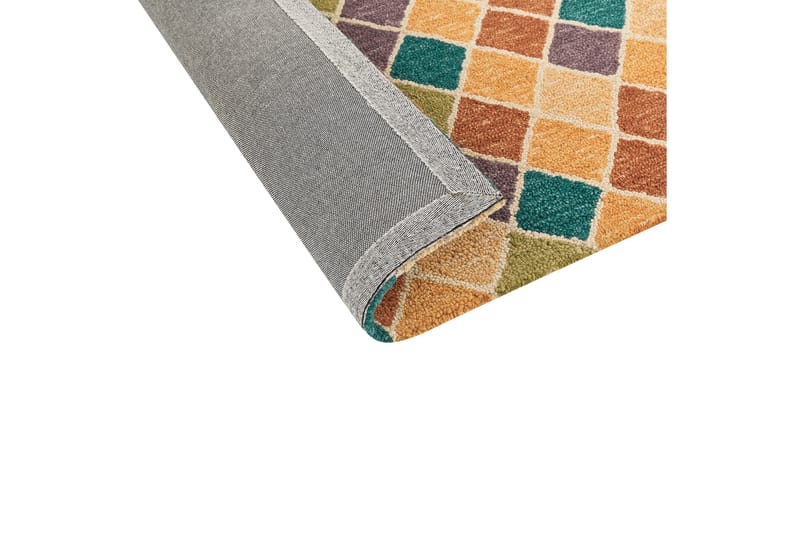 Keskin Uldtæppe 200x200 cm Kvadratisk - Beige - Tekstiler - Tæpper - Moderne tæppe - Uldtæppe