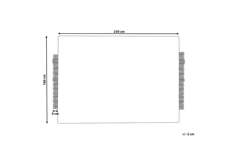 Ketenli Uldtæppe 160x230 cm - Sort/hvid - Tekstiler - Tæpper - Moderne tæppe - Uldtæppe