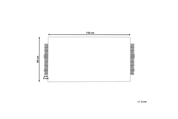 Ketenli Uldtæppe 80x150 cm - Sort/hvid - Tekstiler - Tæpper - Moderne tæppe - Uldtæppe