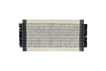 Ketenli Uldtæppe 80x150 cm - Sort/hvid - Tekstiler - Tæpper - Moderne tæppe - Uldtæppe