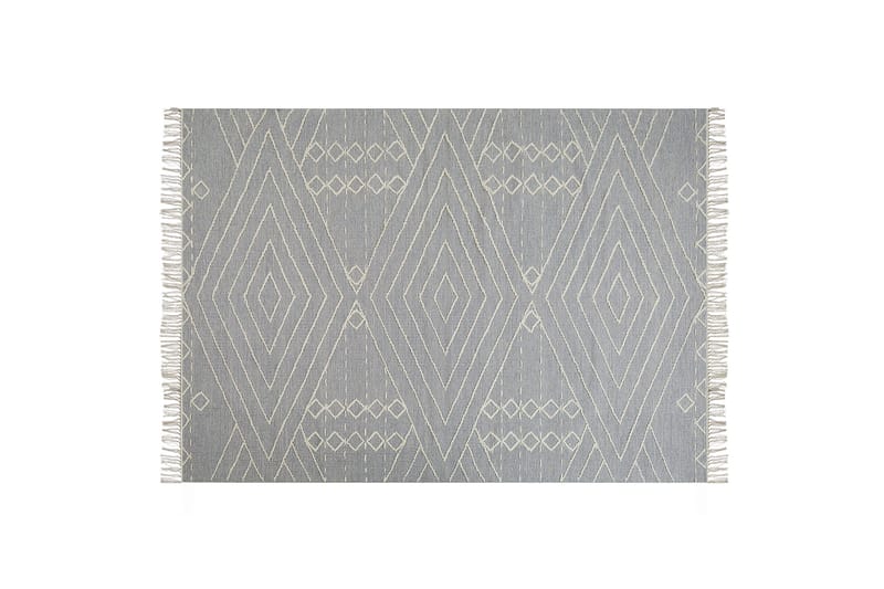 Khenifra Bomuldstæppe 160x230 cm - Grå - Tekstiler - Tæpper - Moderne tæppe - Bomuldstæpper